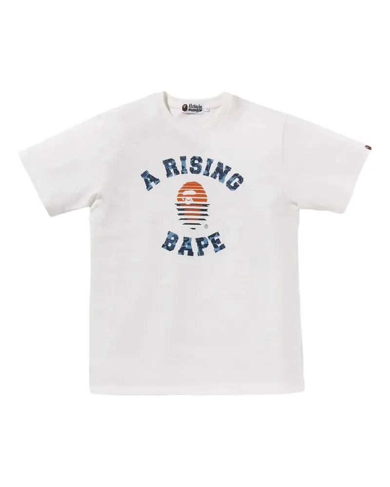BAPE T-Shirt mit Logo-Print - Weiß Weiß