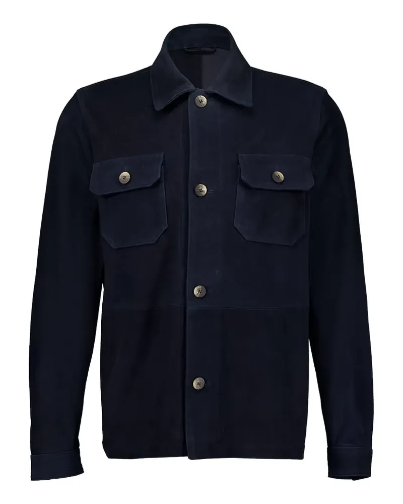 Frescobol Carioca Ravi Hemdjacke mit Klappentasche - Blau Blau