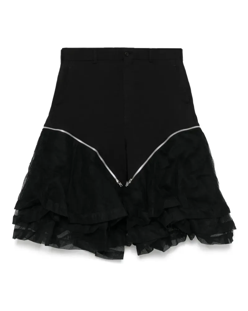 Comme des Garçons Shorts mit Rüschen - Schwarz Schwarz