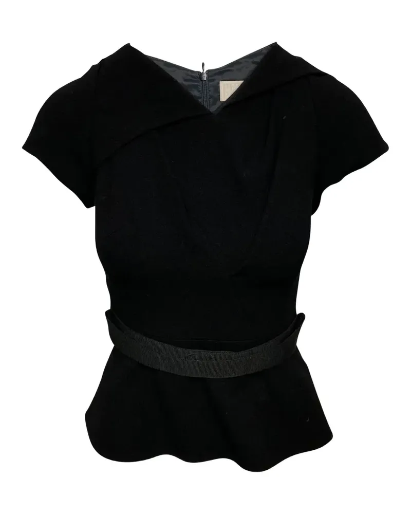 Peter Pilotto peplum wool top - Schwarz Schwarz