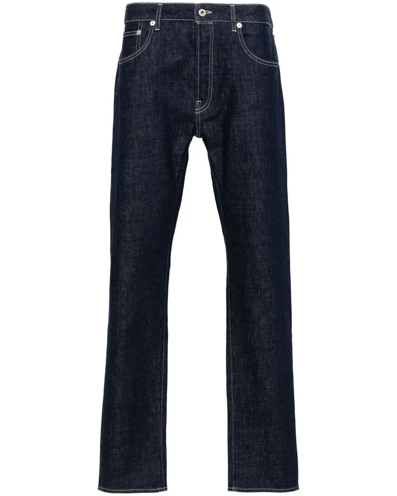 Kenzo Tapered-Jeans mit Logo-Patch - Blau Blau