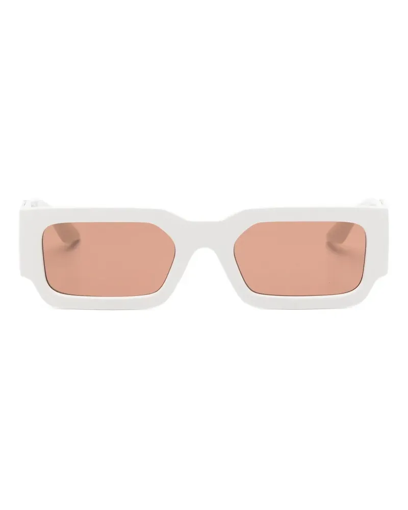 Versace Greca rectangle-frame sunglasses - Weiß Weiß