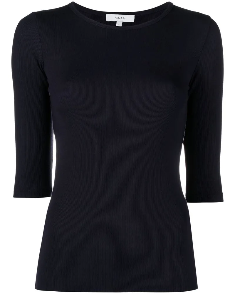 Vince Fein geripptes Oberteil - Blau Blau