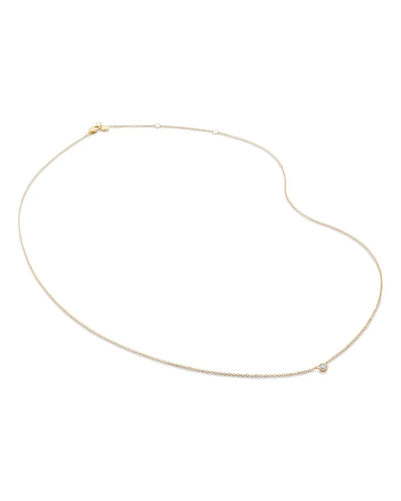 Monica Vinader Mini Halskette mit Diamanten - Gold Gold