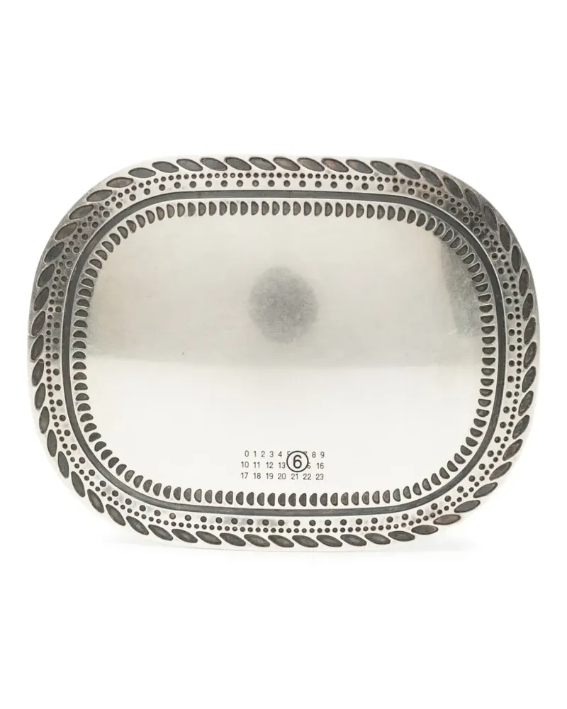 Maison Margiela Gürtel mit Logo-Gravur - Silber Silber