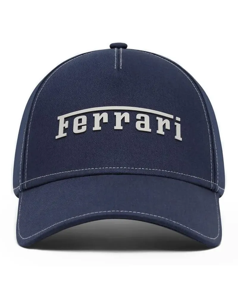 Ferrari Baseballkappe mit Logo-Print - Blau Blau