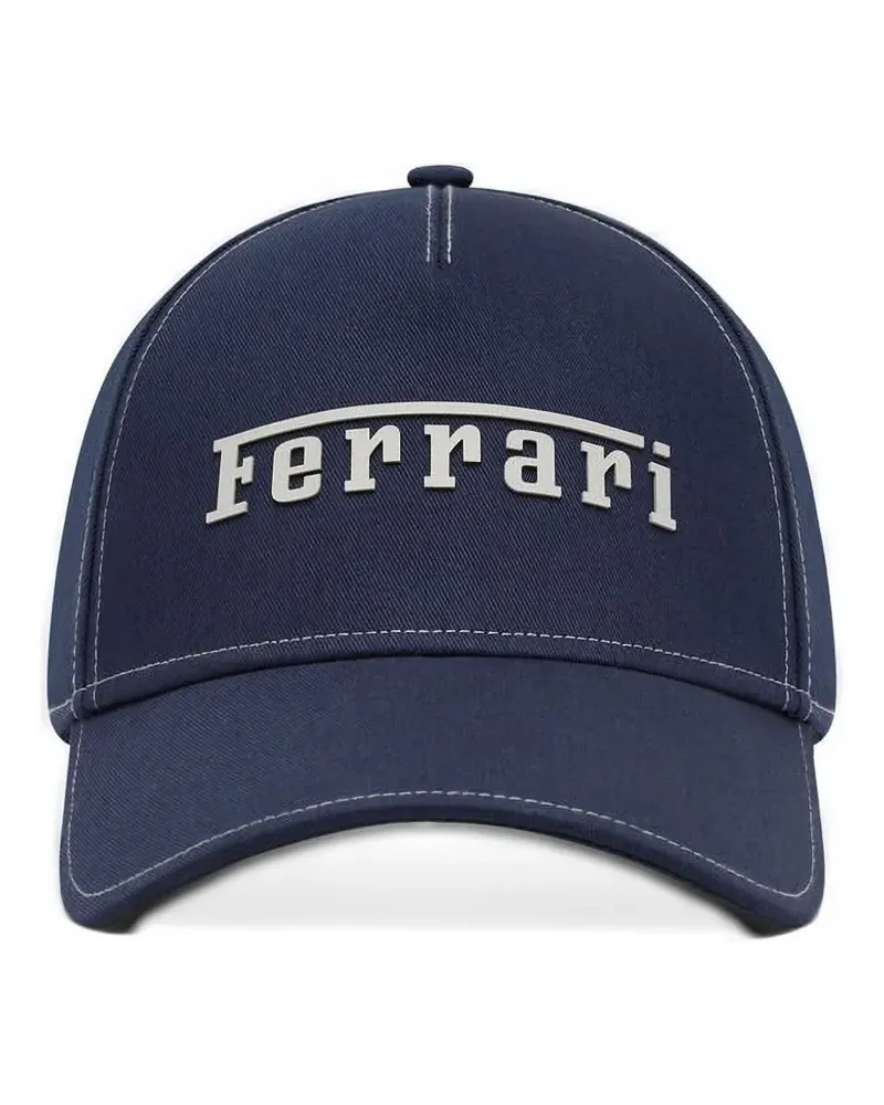 Ferrari Baseballkappe mit Logo-Print - Blau Blau