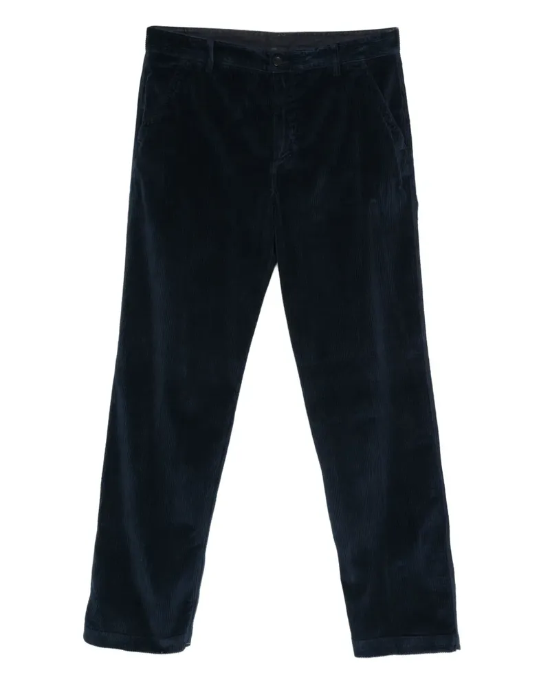 120% Lino Hose aus Cord - Blau Blau