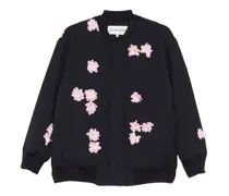 Jacke mit Blumenapplikation - Blau