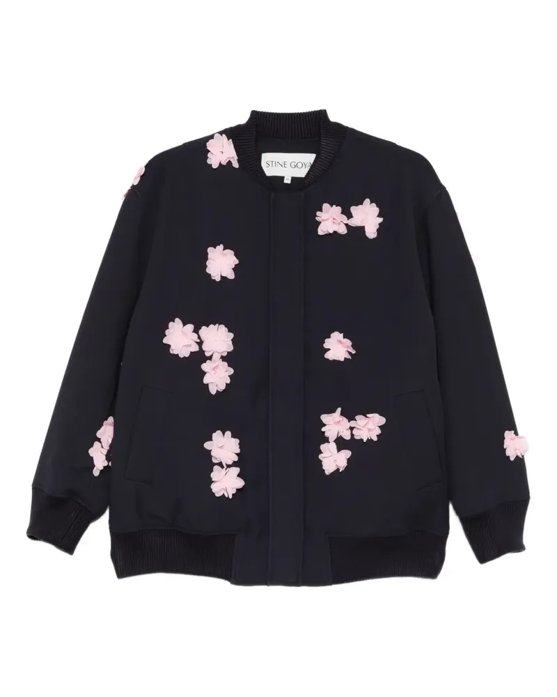 Stine Goya floral-appliqué jacket - Blau Blau