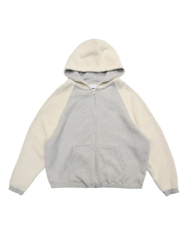 BONSAI raglan-sleeve zip-up hoodie - Grau Grau
