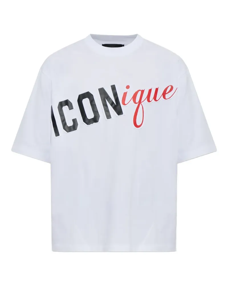 Dsquared2 T-Shirt mit Logo-Patch - Weiß Weiß