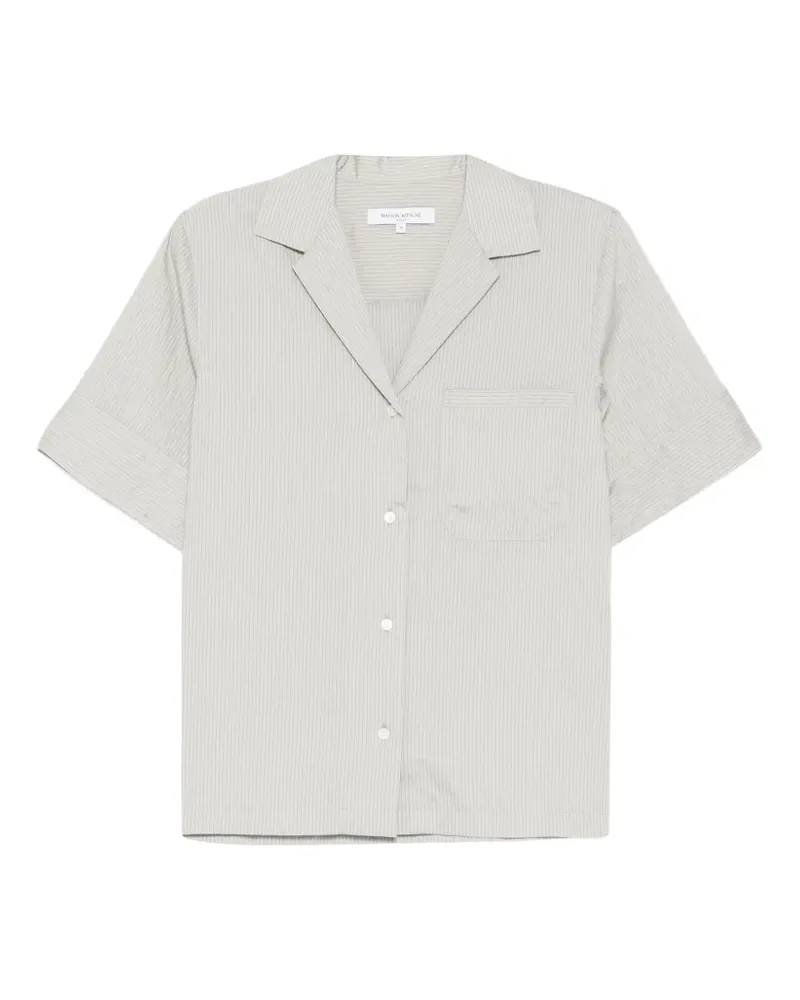 Kitsuné striped resort shirt - Grau Grau
