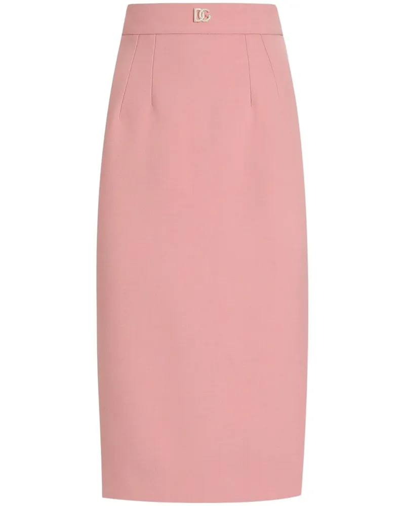 Dolce & Gabbana Midirock aus Tweed - Rosa Rosa