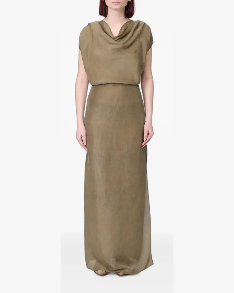 TER ET BANTINE cowl-neck silk maxi dress - Nude Nude