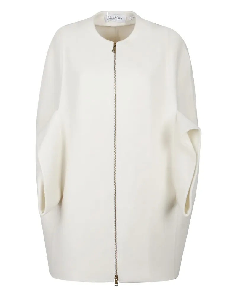 Max Mara zip-front coat - Weiß Weiß