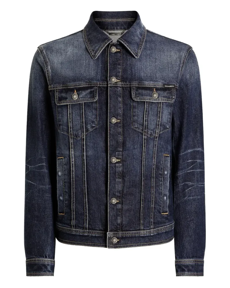 Dolce & Gabbana Geknöpfte Jacke - Blau Blau