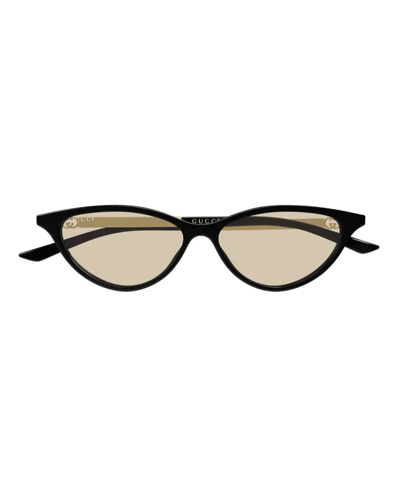 Gucci Cat-Eye-Sonnenbrille mit GG - Schwarz Schwarz