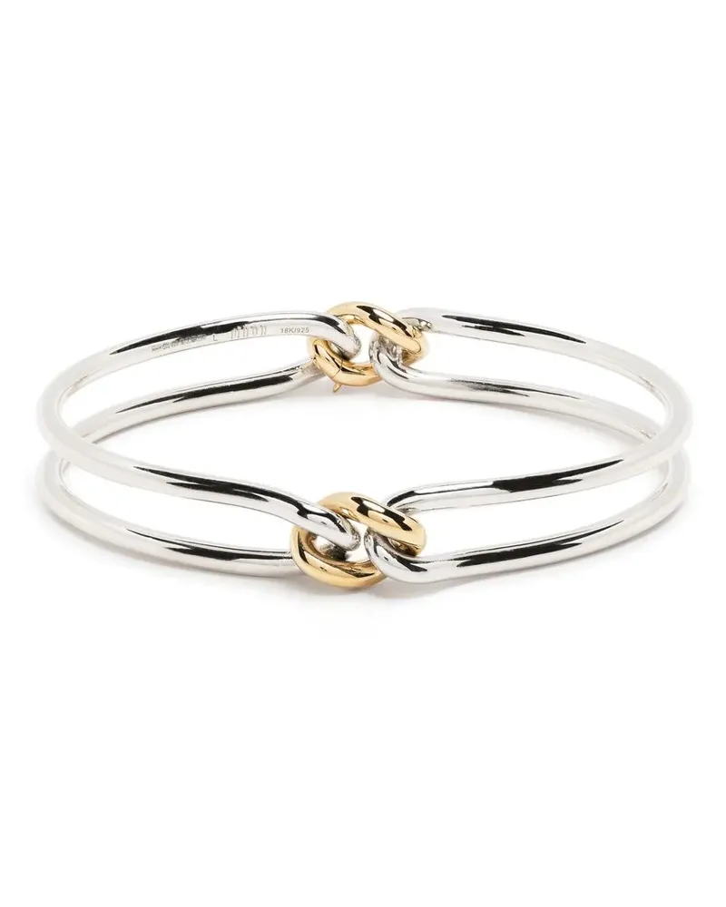 MAOR Unity Curb Armreif 3mm - Silber Silber
