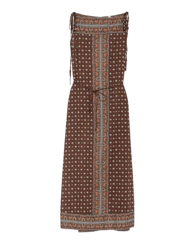 DÔEN Amarante Midikleid - Braun Braun