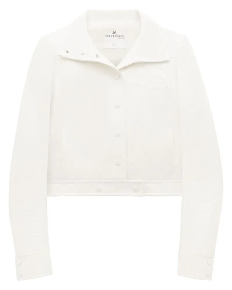Courrèges Jacke mit Logo-Patch - Weiß Weiß