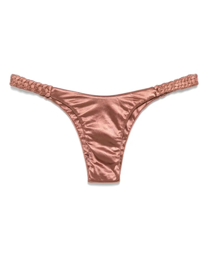 Isa Boulder Highweave Bikinihöschen - Braun Braun