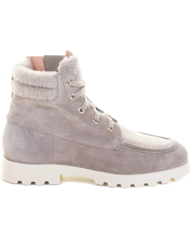 Santoni fur-trimmed boots - Grau Grau