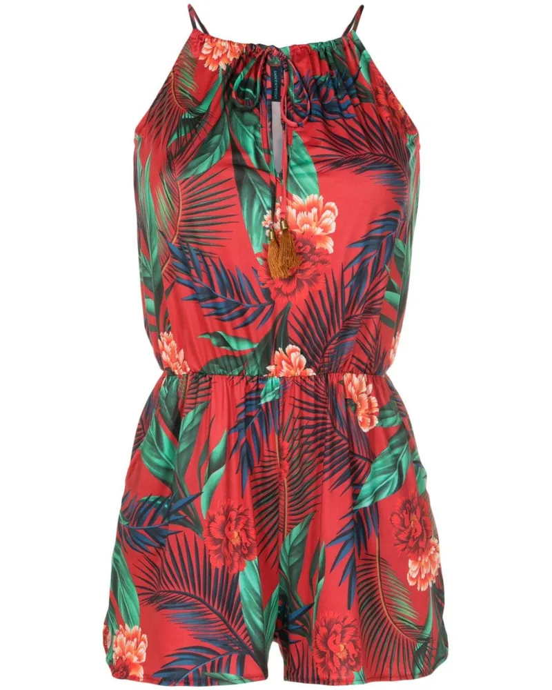 Lygia & Nanny Playsuit mit botanischem Print Rot