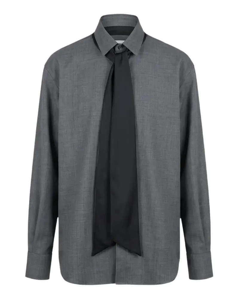 Sacai tie-detail suiting shirt - Grau Grau