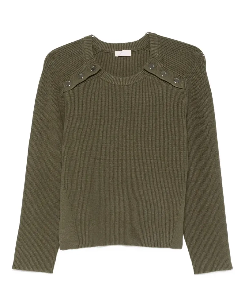 Liu Jo Gerippter Pullover - Grün Grün