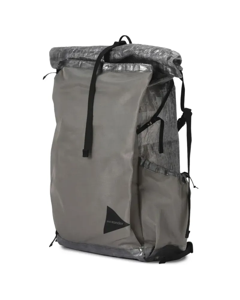 and wander Rucksack mit Logo-Print - Grau Grau