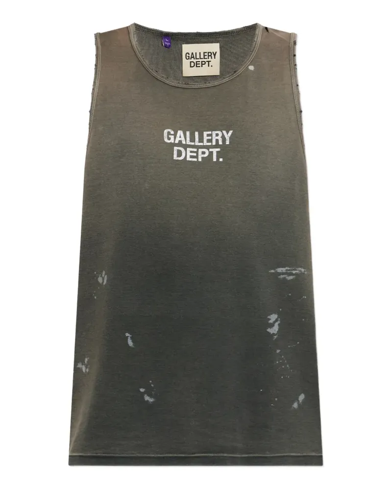 GALLERY DEPT. logo-print distressed vest - Grau Grau