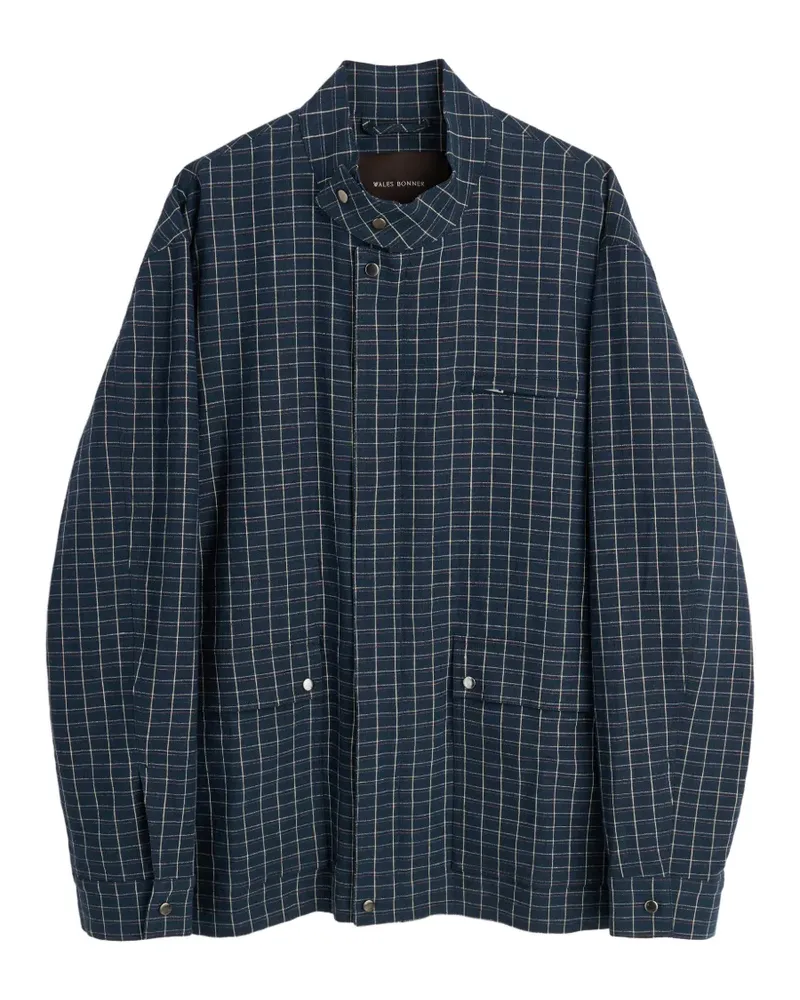 Wales Bonner Vision Field check-pattern jacket - Blau Blau