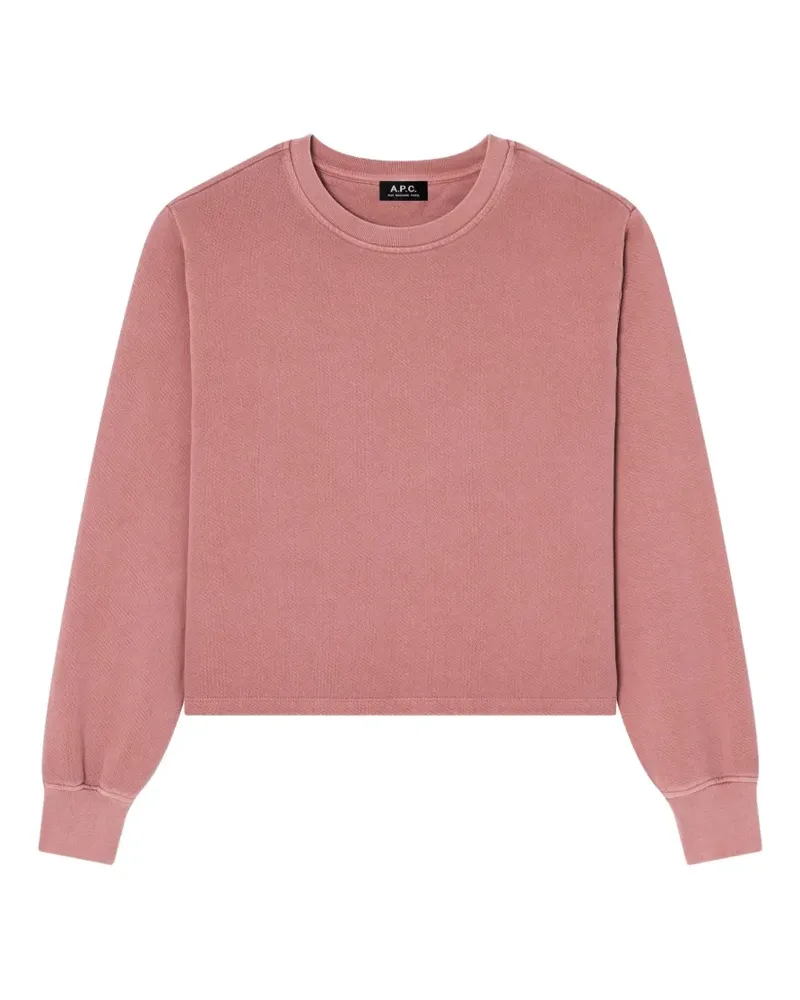A.P.C. Cropped-Sweatshirt mit Logo-Print - Rosa Rosa
