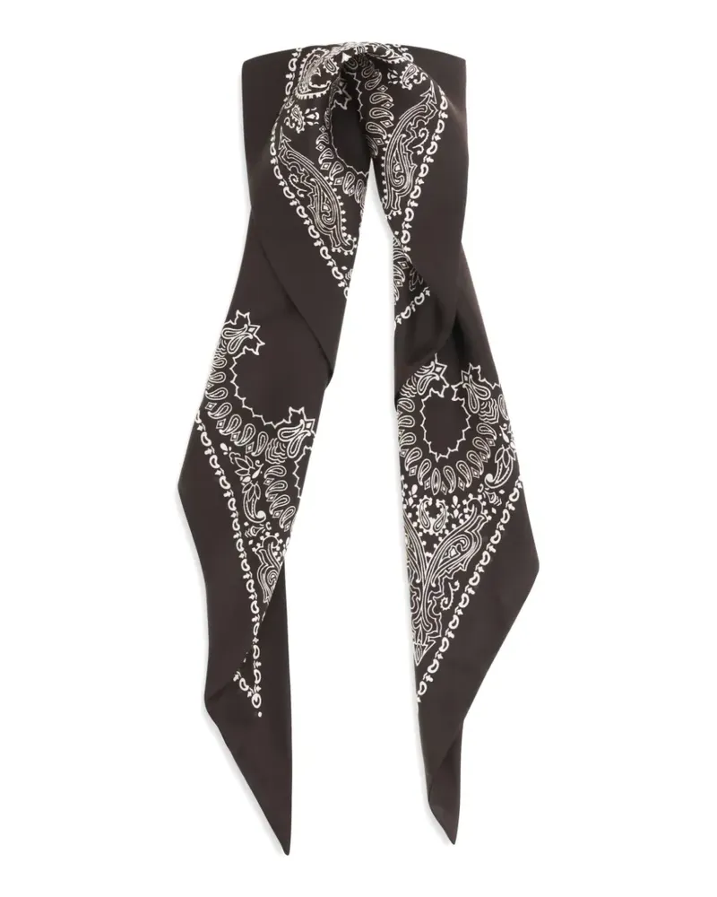 Destin paisley-print polka-dot scarf - Braun Braun