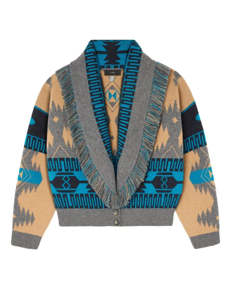 Alanui Icon Jacquard-Bomberjacke mit Fransen - Nude Nude
