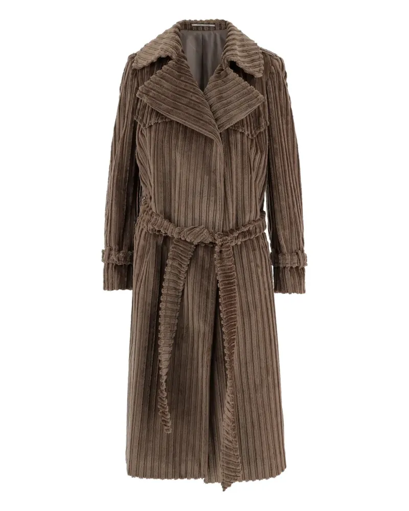 Tagliatore corduroy belted coat - Braun Braun