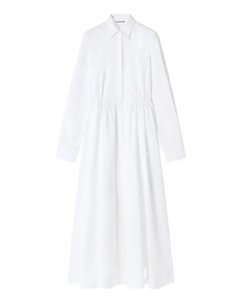 Lanvin Midikleid im Hemdstil - Weiß Weiß