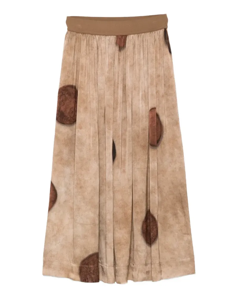 Uma Wang Gillian spot-print midi skirt - Nude Nude