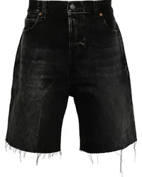 Haikure Ausgefranste Jeans-Shorts Schwarz