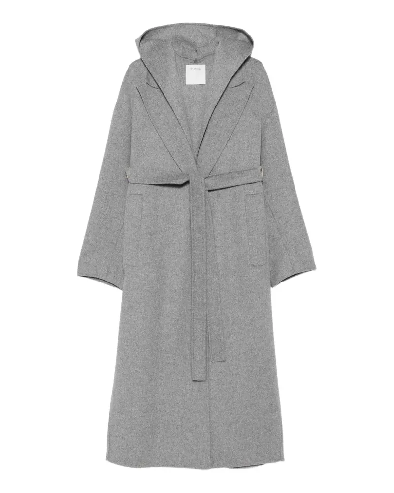 SPORTMAX Kapuzenmantel mit Gürtel - Grau Grau