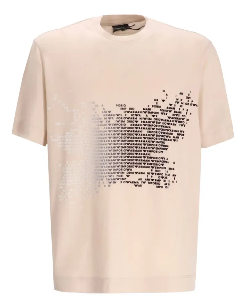 Emporio Armani T-Shirt mit Logo-Print - Nude Nude