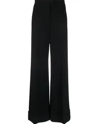 Moschino High-Waist-Hose mit weitem Bein Schwarz