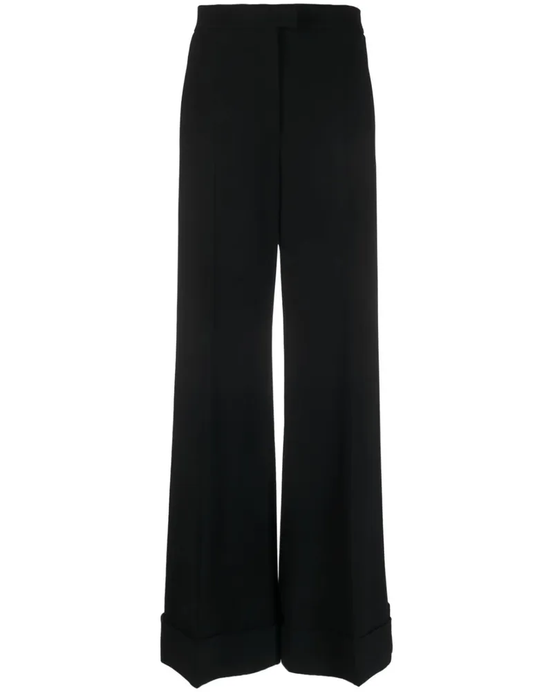 Moschino High-Waist-Hose mit weitem Bein - Schwarz Schwarz