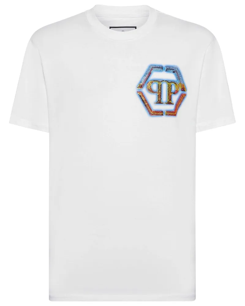 Philipp Plein T-Shirt mit Logo-Verzierung - Weiß Weiß