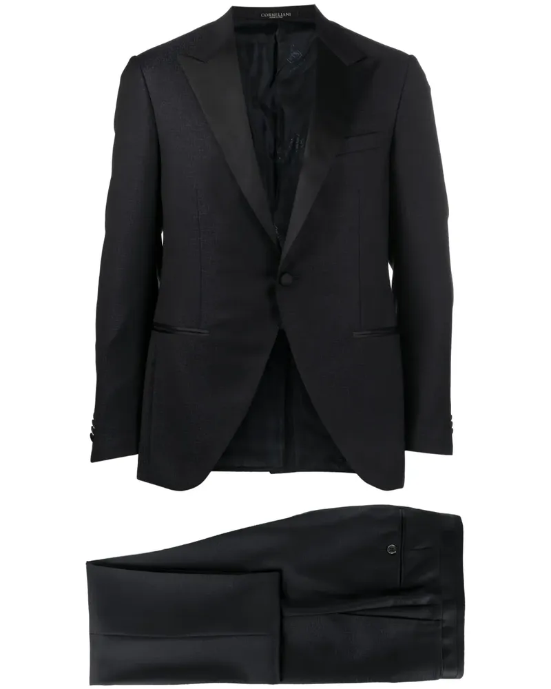 Corneliani Einreihiger Smoking - Blau Blau
