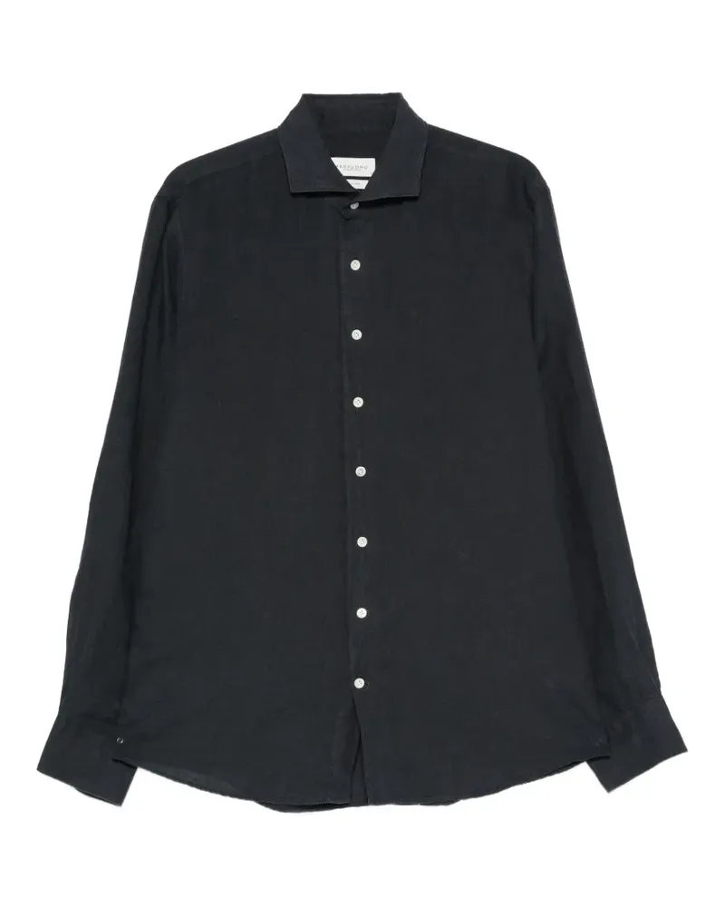 Profuomo long-sleeve spread-collar shirt - Blau Blau