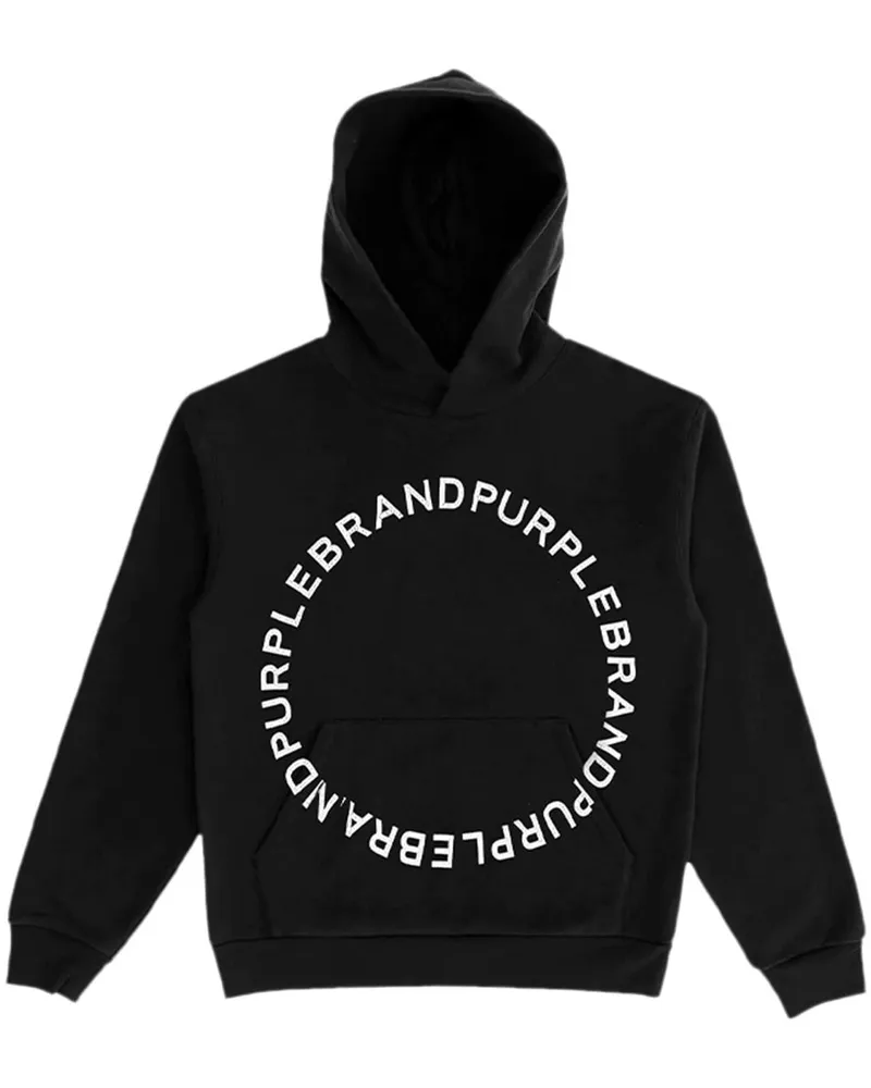 PURPLE BRAND Circle Wordmark Hoodie - Schwarz Schwarz