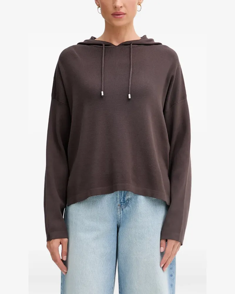 Benetton Hoodie mit Kordelzug und Seitenschlitz - Braun Braun