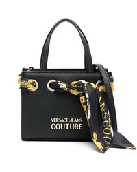 Versace Jeans Mini-Tasche mit Chain Couture-Schal Schwarz